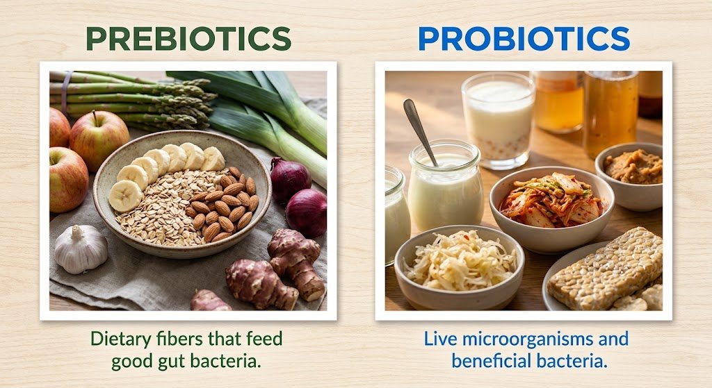 prebiotics vs probiotics